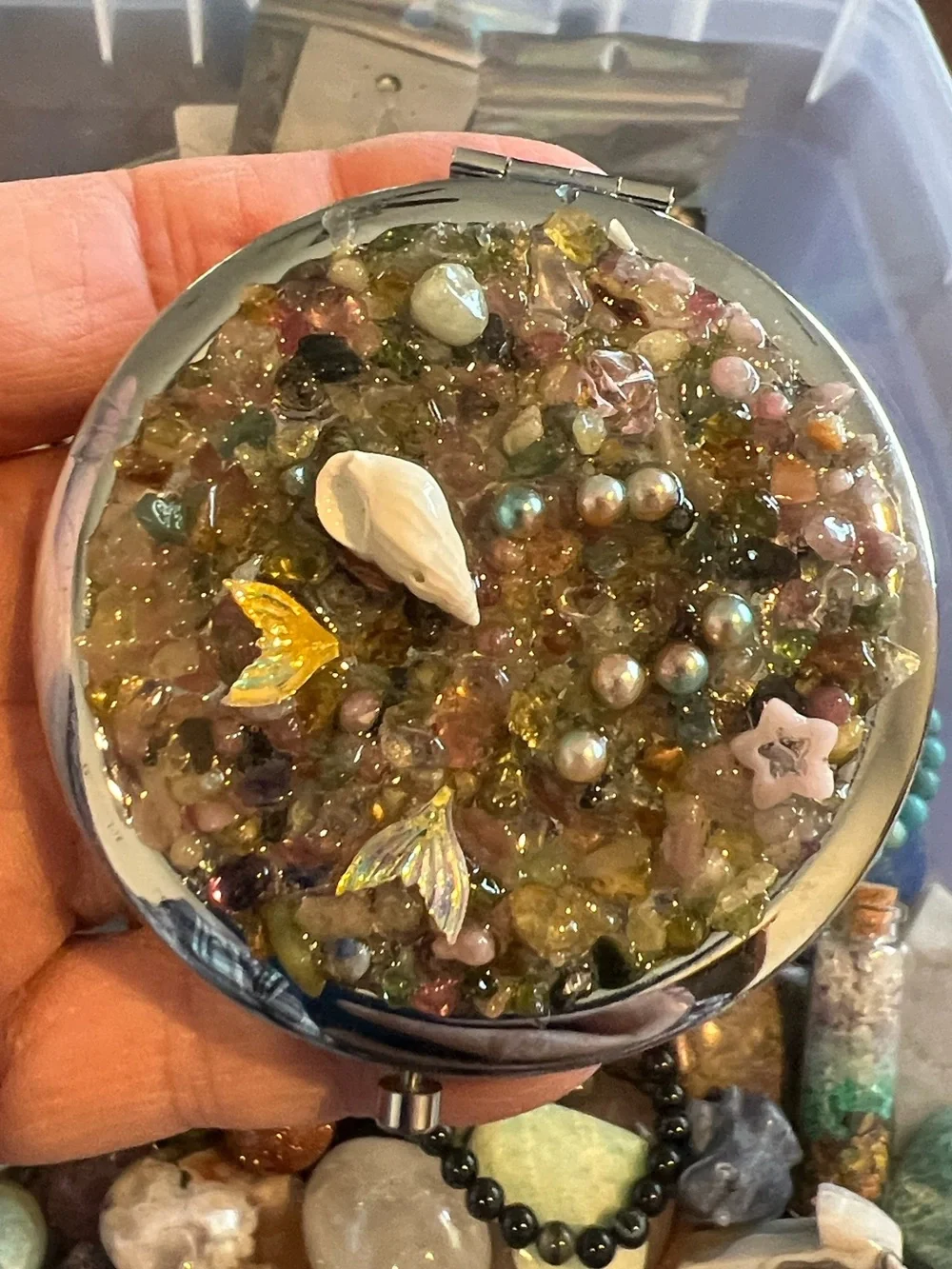 Huge Mystery Crystal Gemstone At Least 1Lb Scoop NWOT